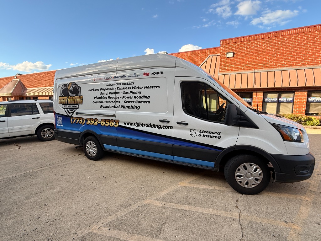 Right Rodding Plumbing Cargo Van Wrap