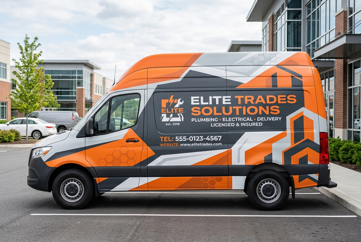 High roof Sprinter van wrap